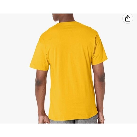 Champion T-Shirt Men’s Medium Yellow Classic Tee Champion Men's Unisex Cotton B3 - Picture 6 of 8
